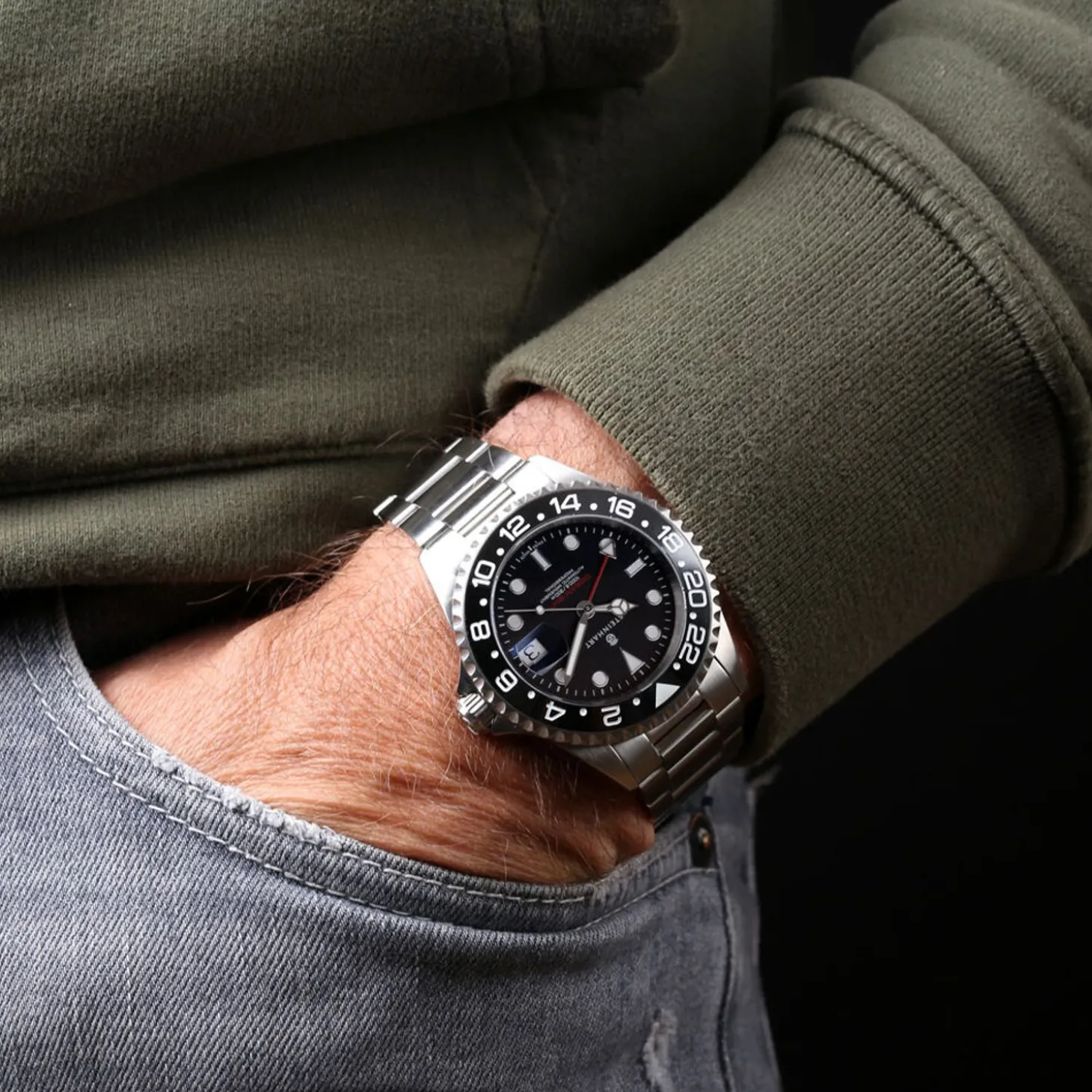 Steinhart Watches Gmt-Ocean 1 Black Ceramic Diver Watch