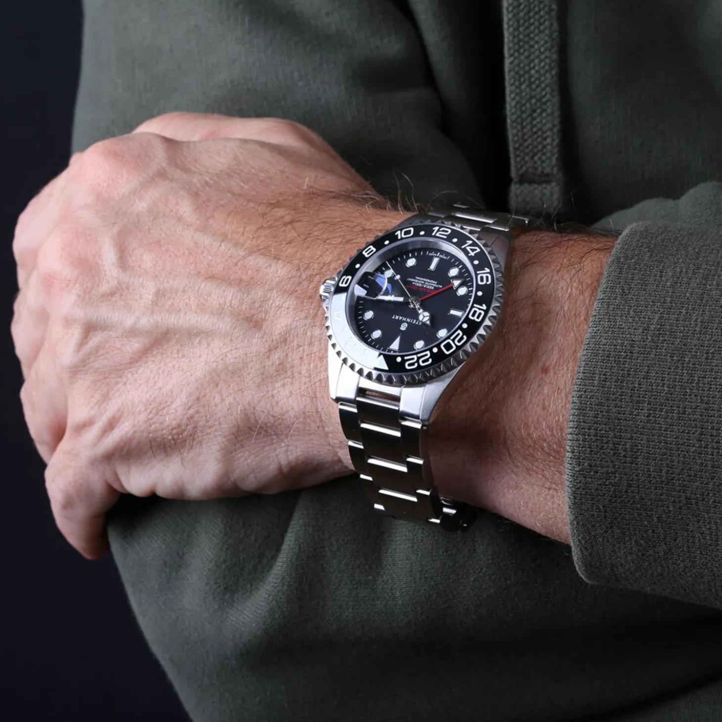 Steinhart Watches Gmt-Ocean 1 Black Ceramic Diver Watch