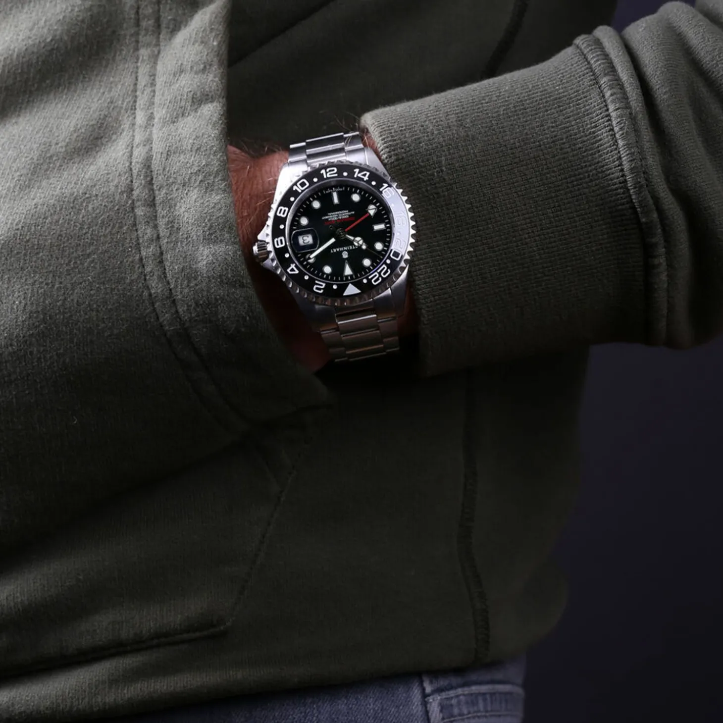 Steinhart Watches Gmt-Ocean 1 Black Ceramic Diver Watch