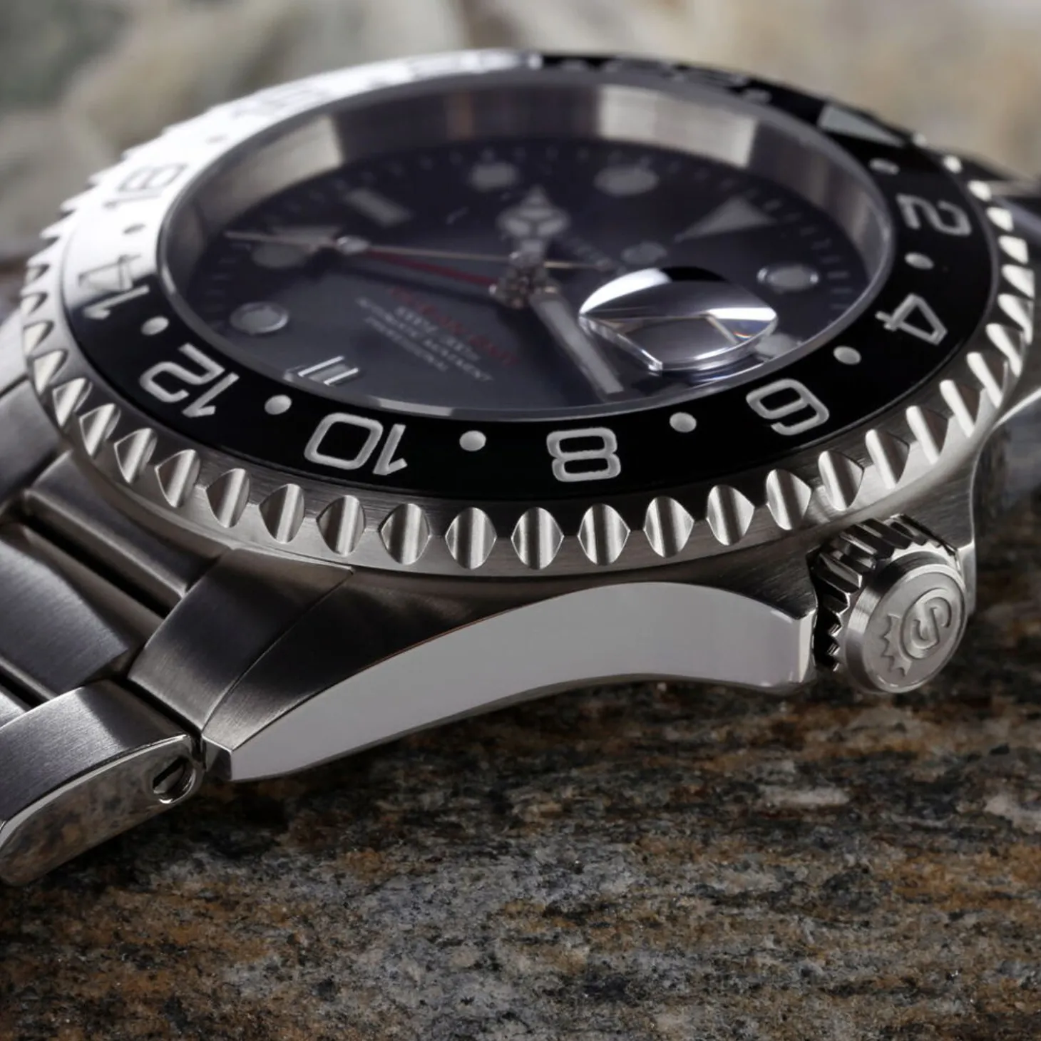 Steinhart Watches Gmt-Ocean 1 Black Ceramic Diver Watch