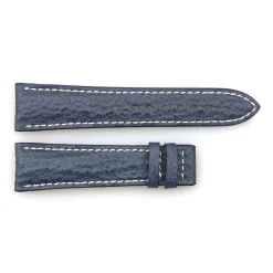 Steinhart Watches Leather Strap Blue For Marine Chronograph Size M