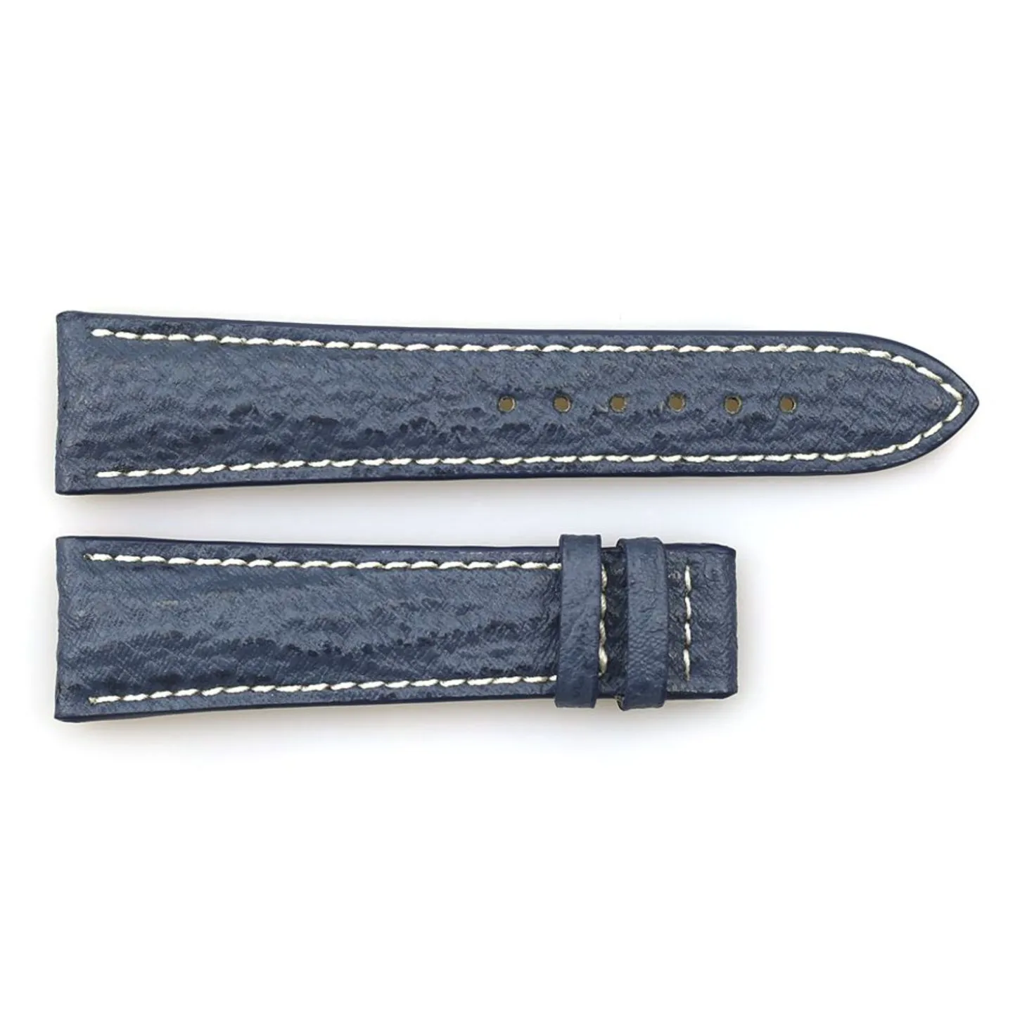 Steinhart Watches Leather Strap Blue For Marine Chronograph Size M