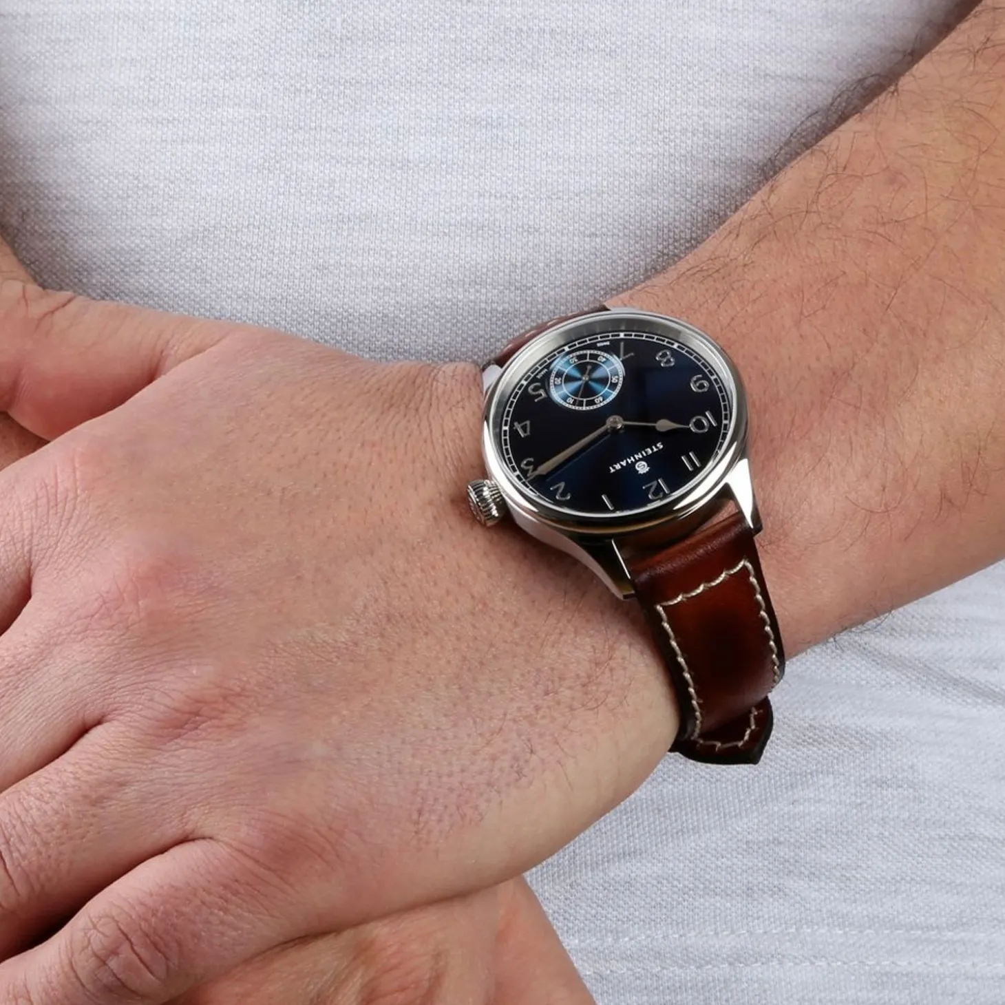 Steinhart Watches Marine Chronometer 42 Blue Arabic