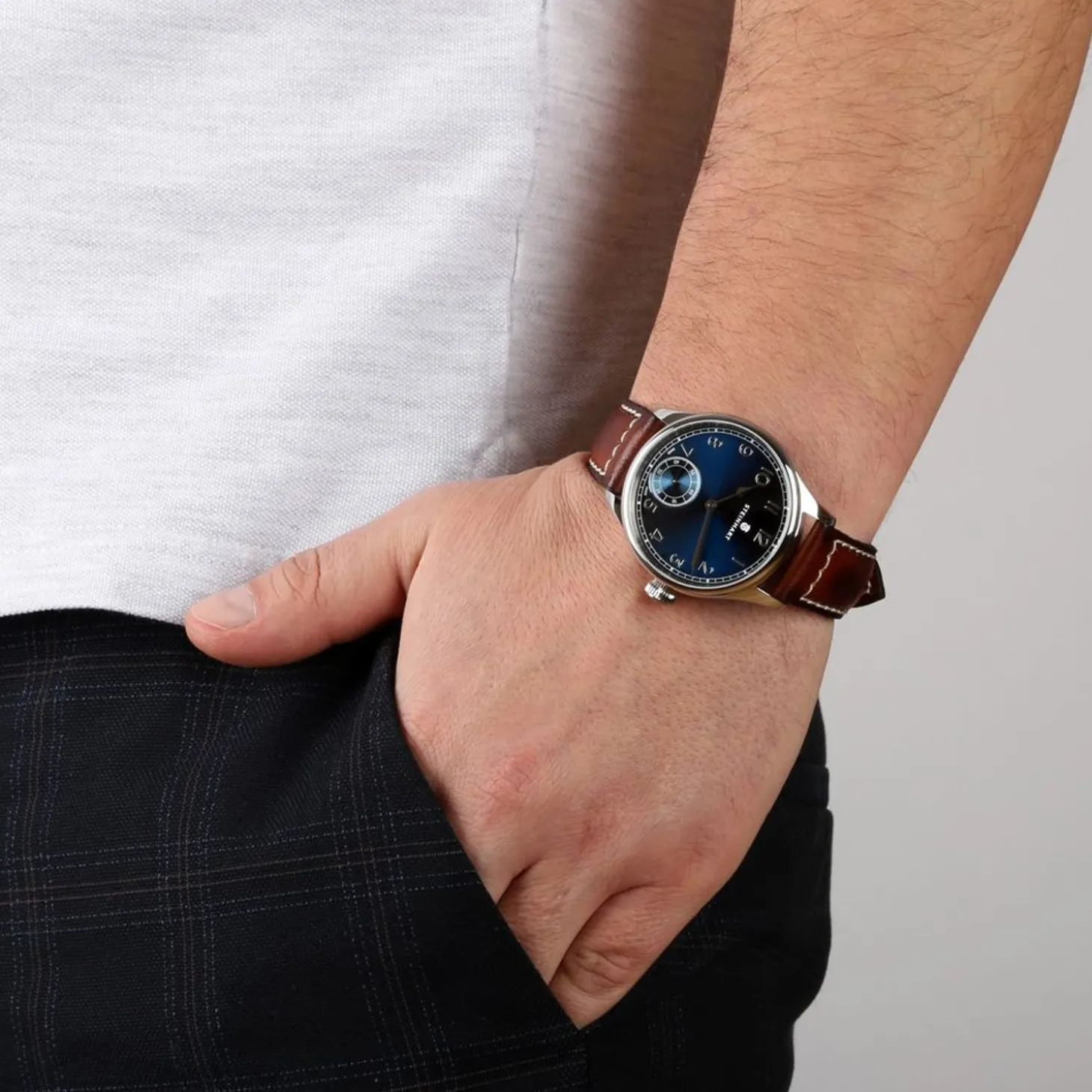 Steinhart Watches Marine Chronometer 42 Blue Arabic