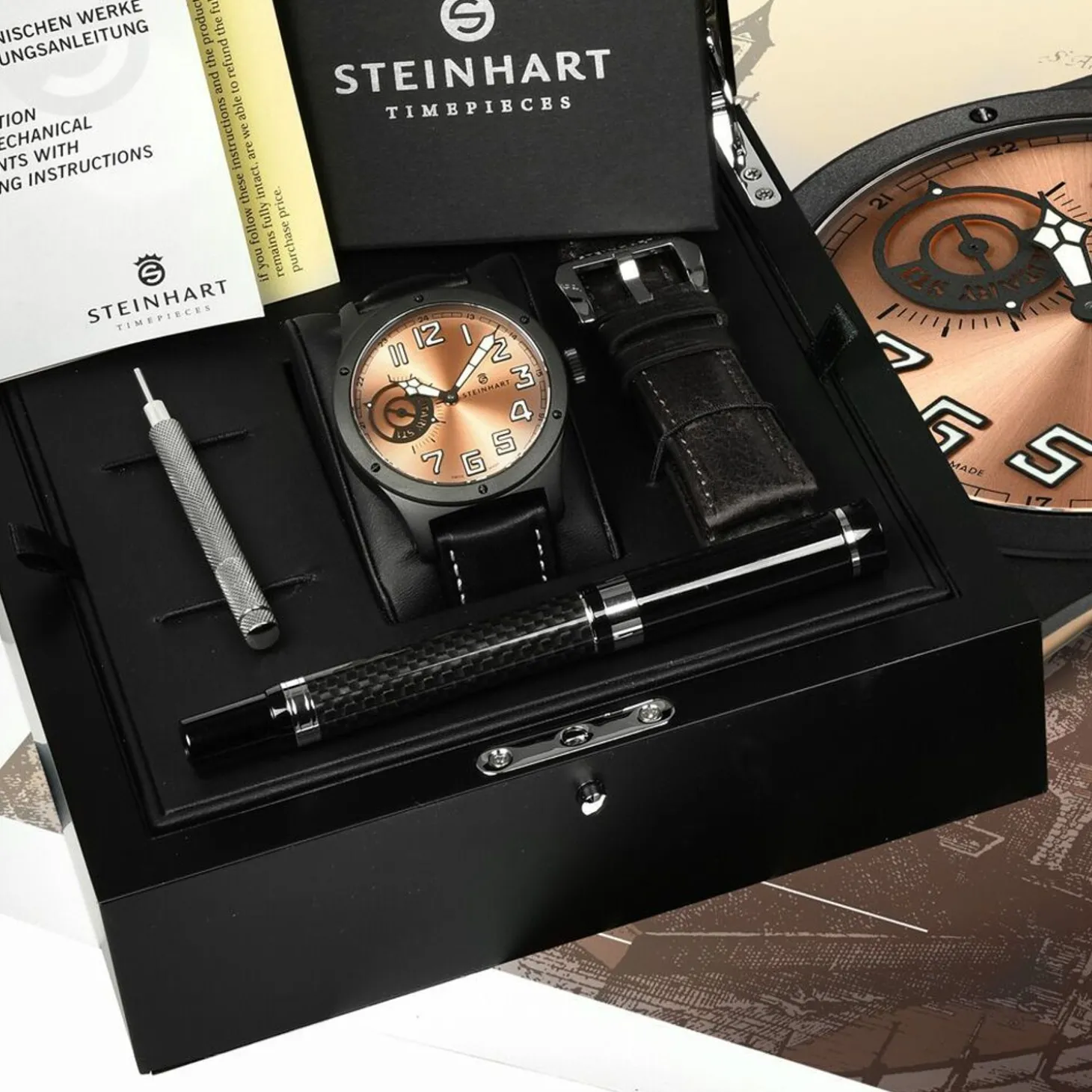 Steinhart Watches Military 47 St1 Pink Gold Ltd. Edition