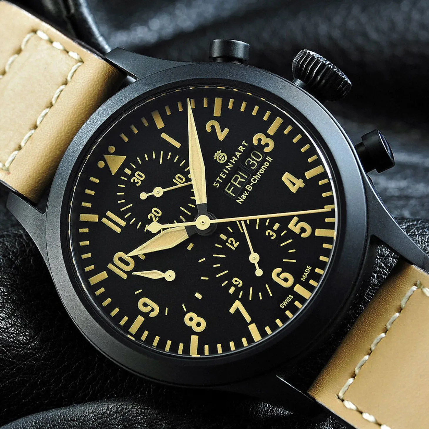 Steinhart Watches Nav B Chrono Ii Black Dlc