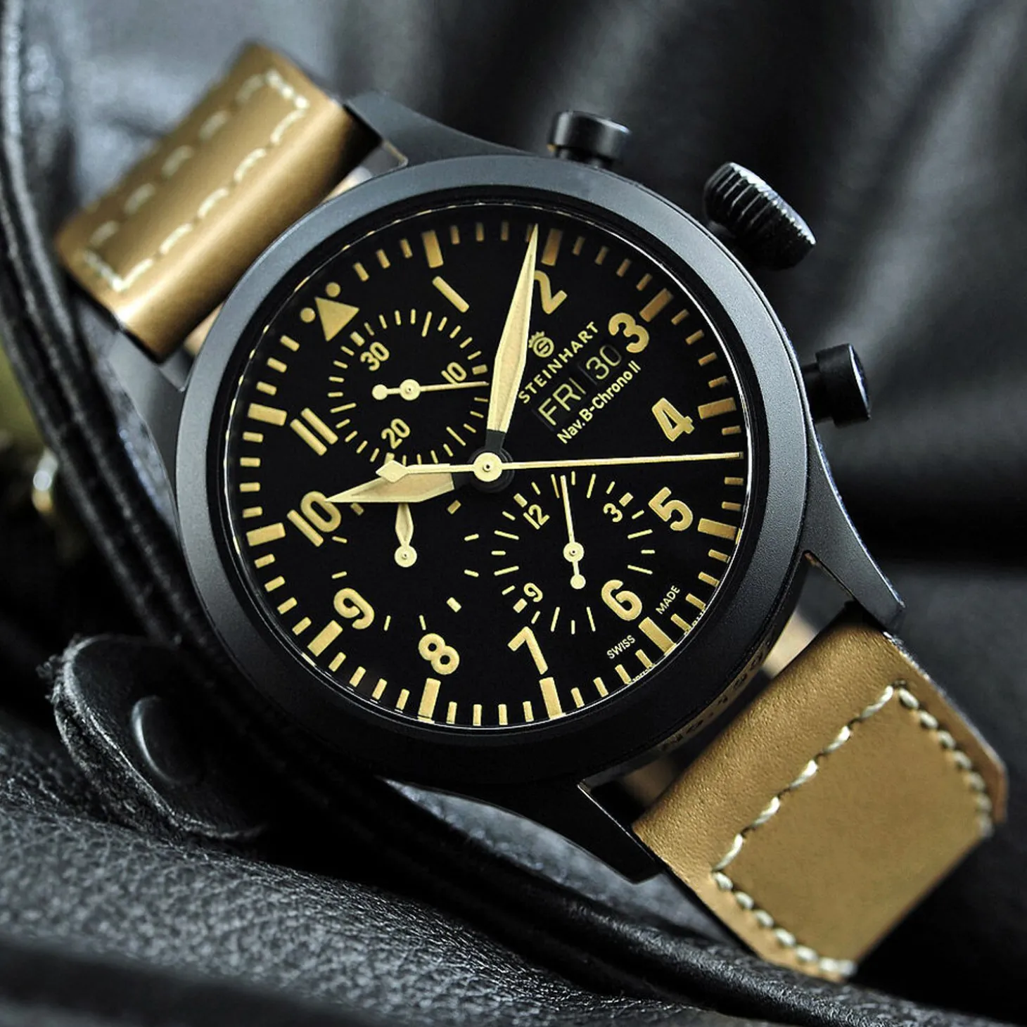 Steinhart Watches Nav B Chrono Ii Black Dlc