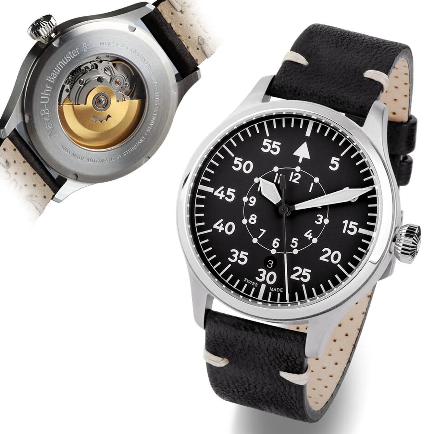 Steinhart Watches Nav B-Uhr 42 Black B-Muster