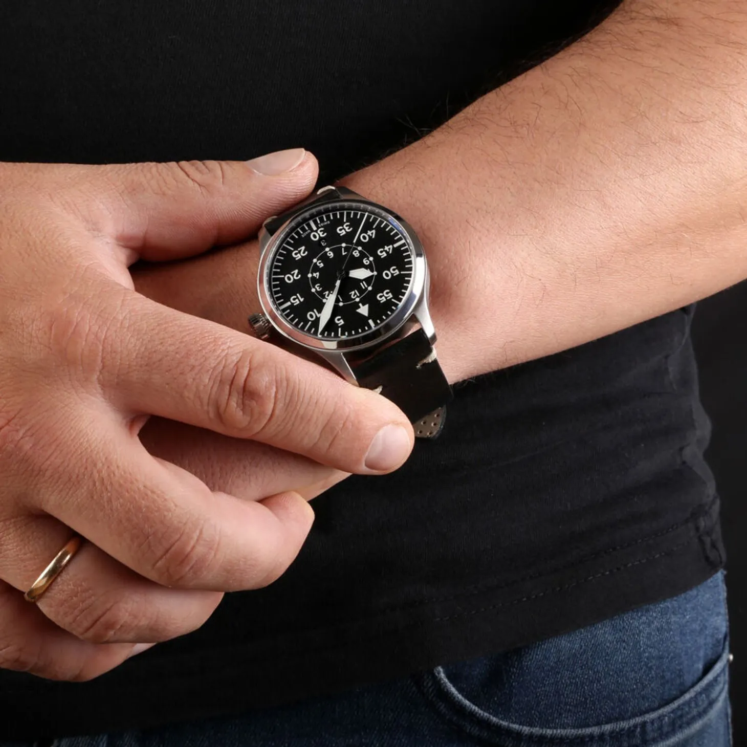 Steinhart Watches Nav B-Uhr 42 Black B-Muster