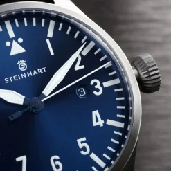 Steinhart Watches Nav B-Uhr 44 Date Blue