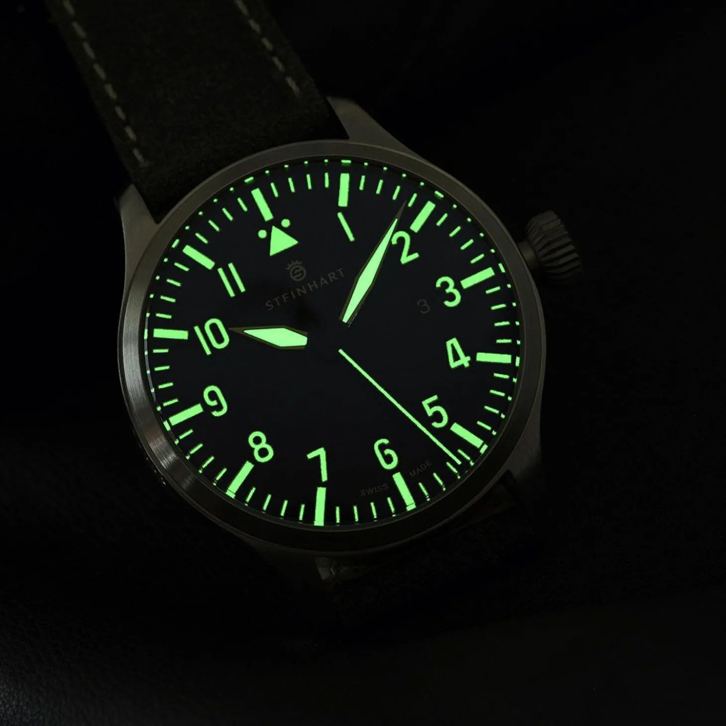 Steinhart Watches Nav B-Uhr 44 Date Vintage Grey