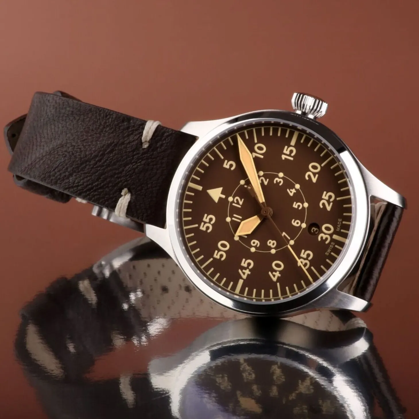 Steinhart Watches Nav B-Uhr 42 Vintage Brown B-Muster