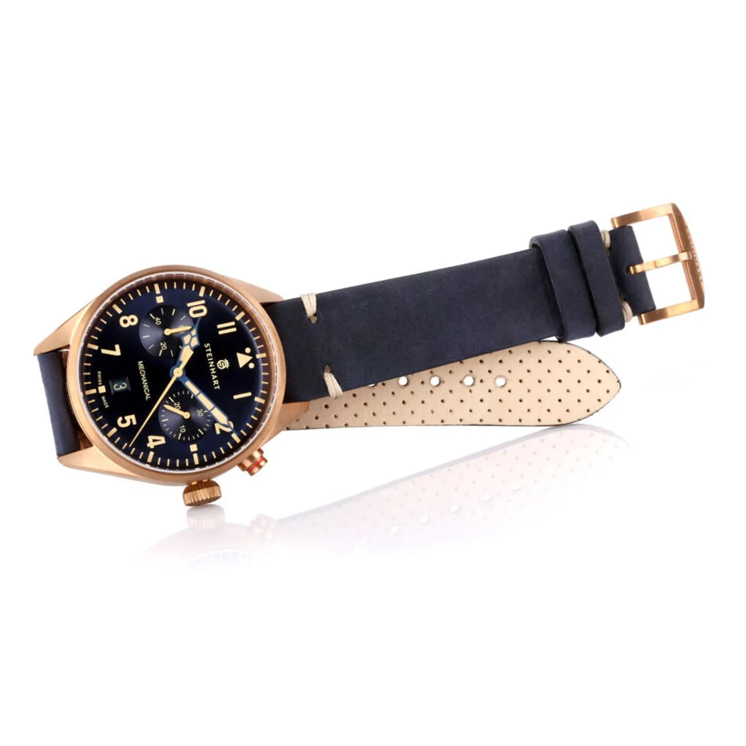Steinhart Watches Nav.B - Monopusher Bronze 42 Blue