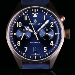 Steinhart Watches Nav.B - Monopusher Bronze 42 Blue