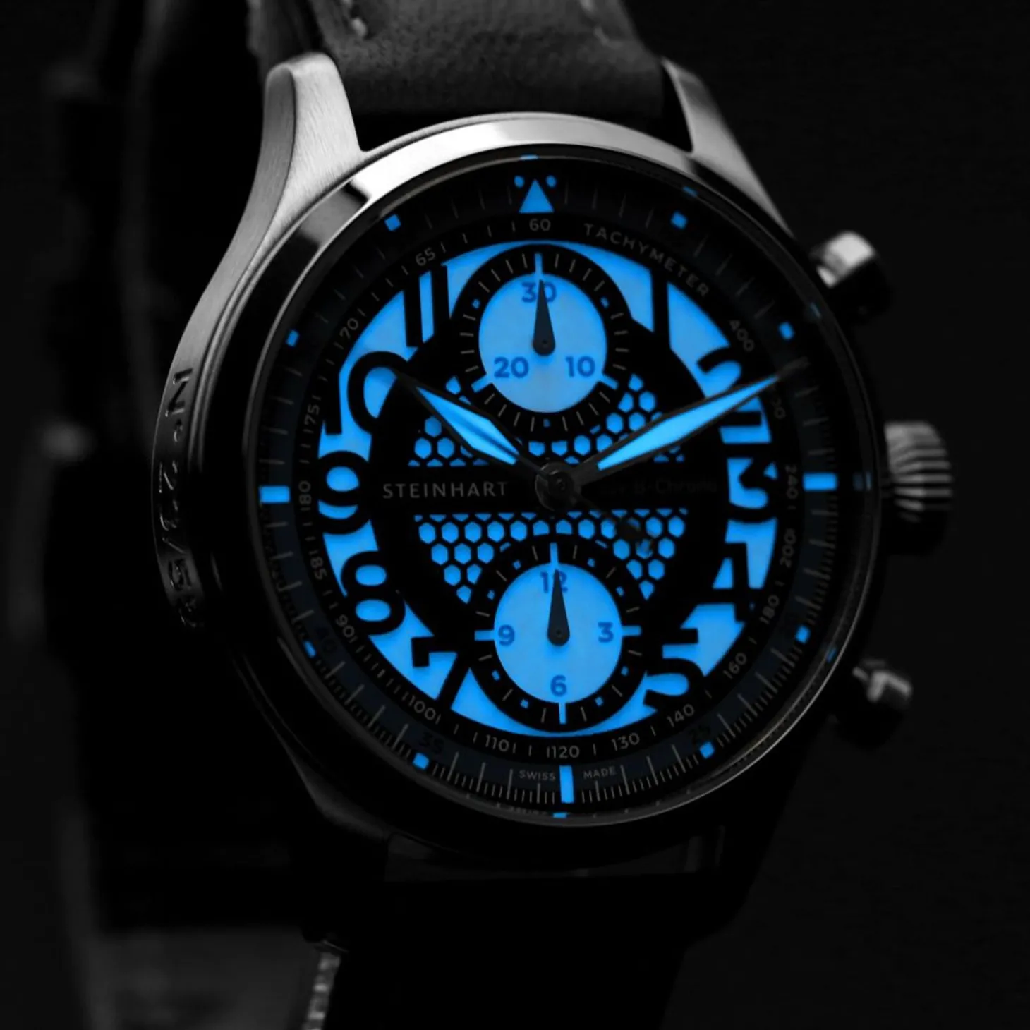 Steinhart Watches Nav.B-Chrono 42 Skeleton Blue