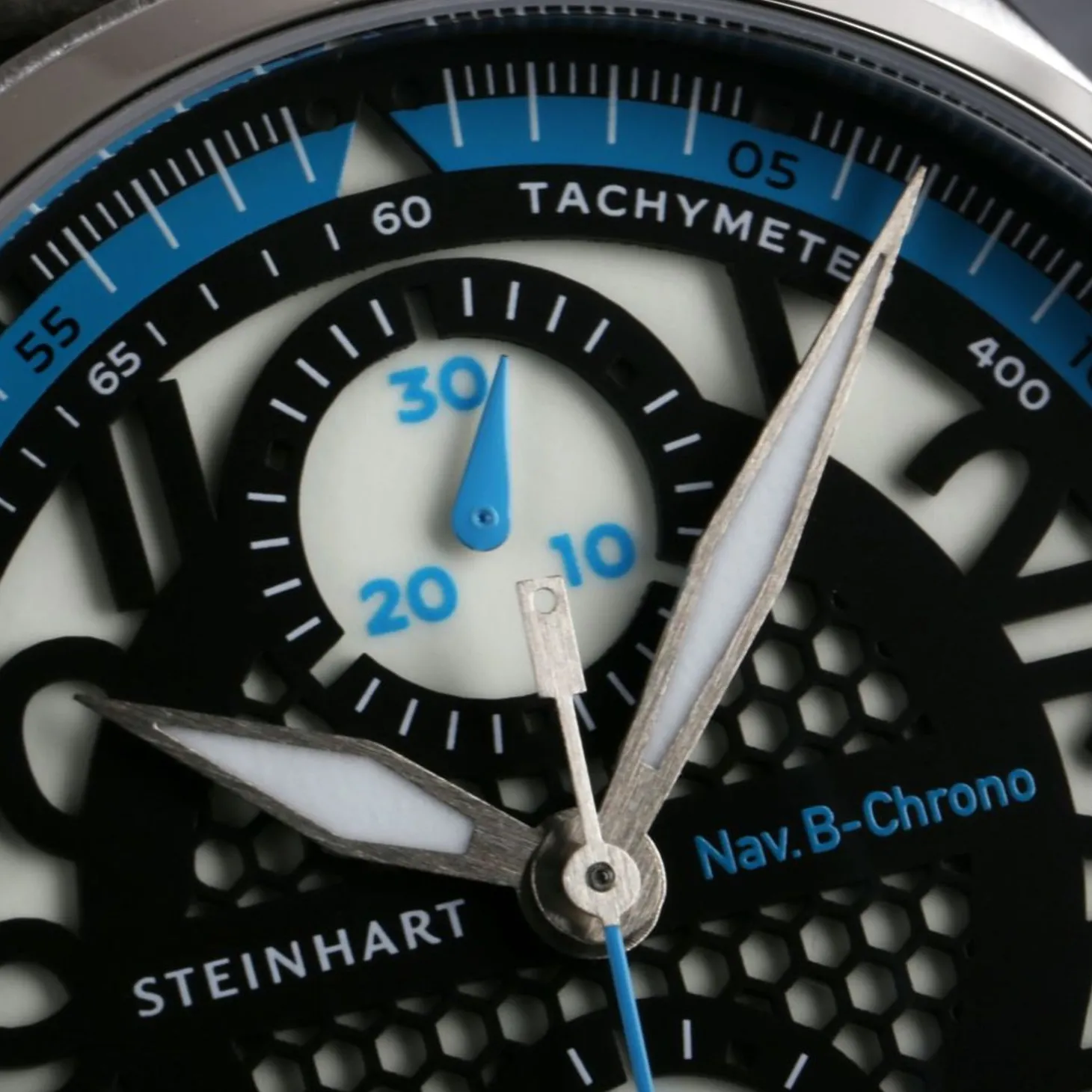 Steinhart Watches Nav.B-Chrono 42 Skeleton Blue