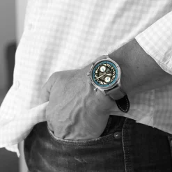 Steinhart Watches Nav.B-Chrono 42 Skeleton Blue