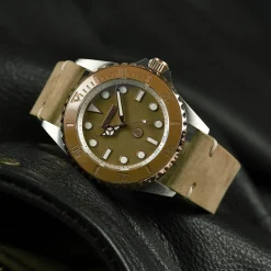 Steinhart Watches Ocean 39 Beige Ceramic Diver Watch