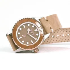 Steinhart Watches Ocean 39 Beige Ceramic Diver Watch