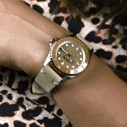 Steinhart Watches Ocean 39 Beige Ceramic Diver Watch