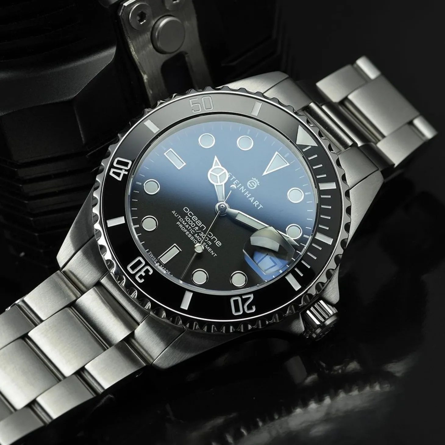 Steinhart Watches Ocean 39 Black Ceramic Diver Watch