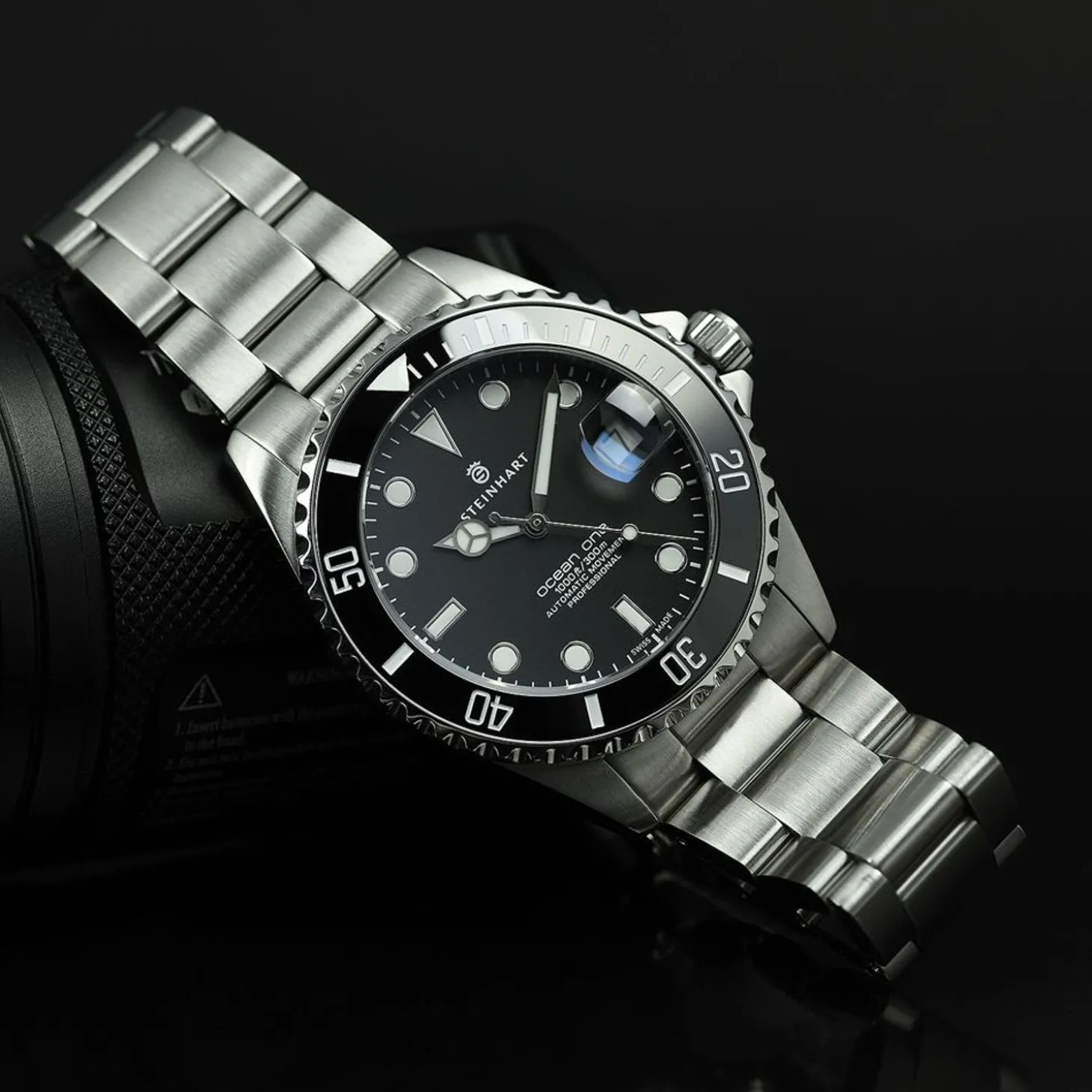 Steinhart Watches Ocean 39 Black Ceramic Diver Watch
