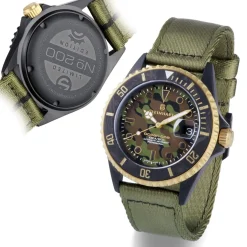 Steinhart Watches Ocean 39 Black Military Camouflage Diver Watch