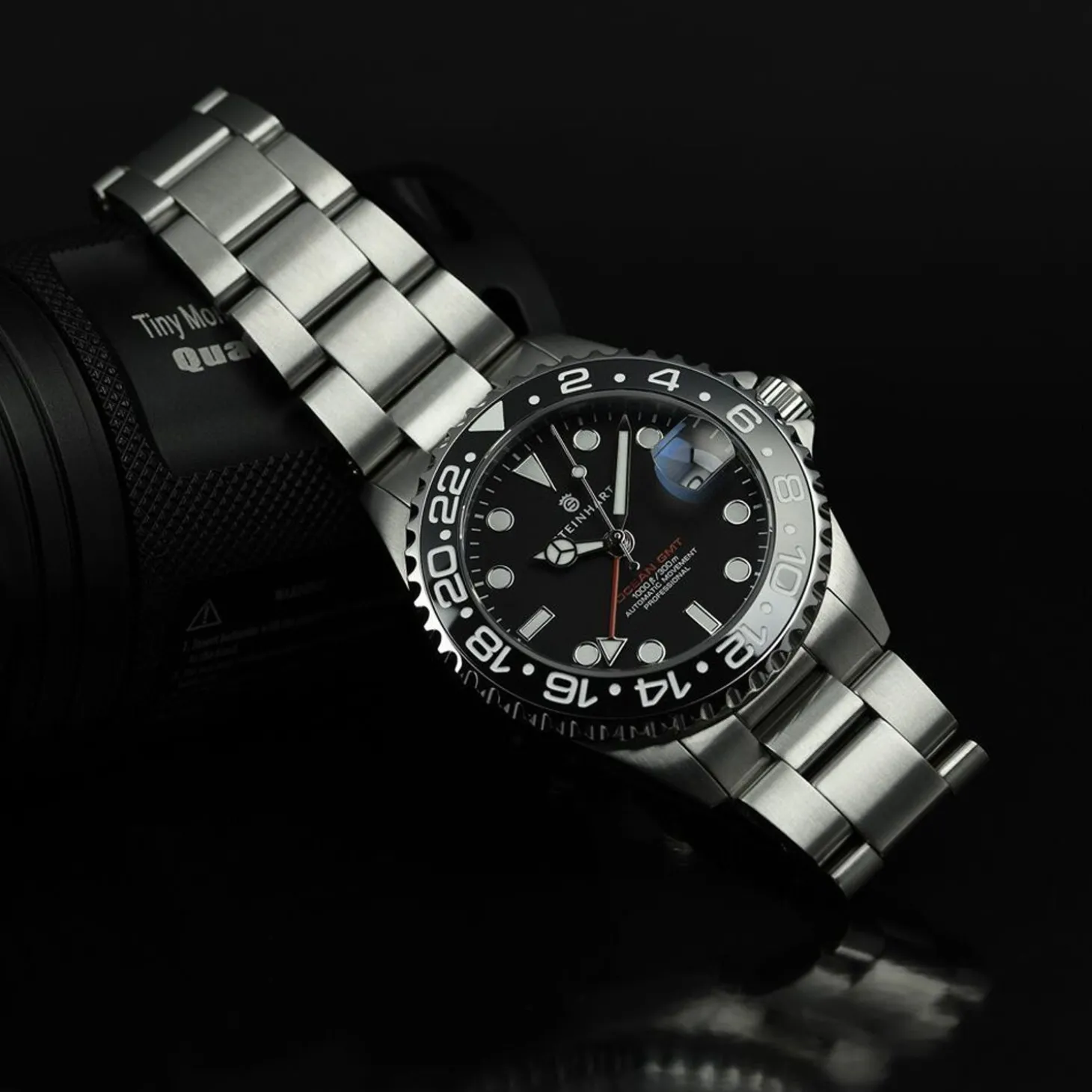 Steinhart Watches Ocean 39 Gmt Black Ceramic Diver Watch