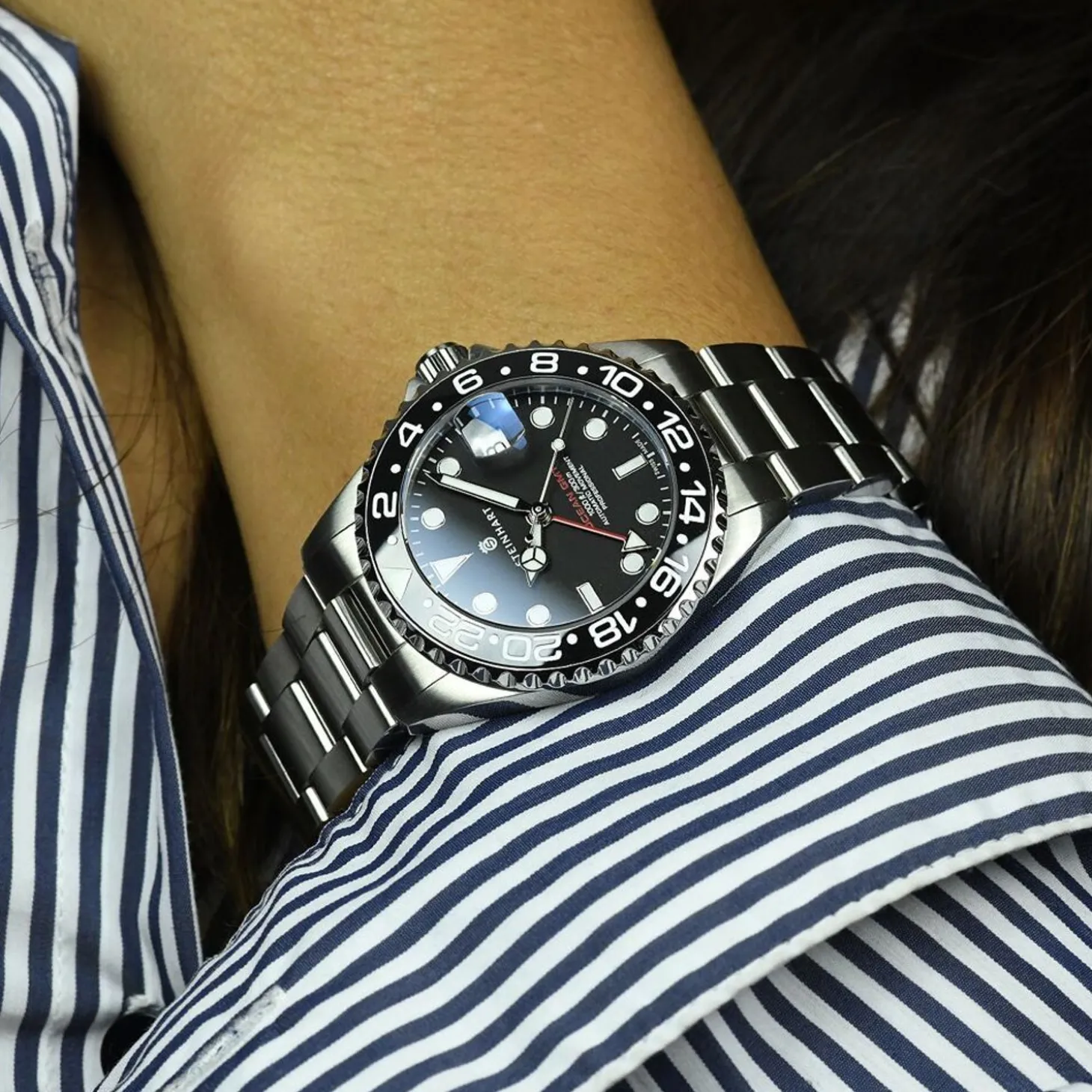Steinhart Watches Ocean 39 Gmt Black Ceramic Diver Watch
