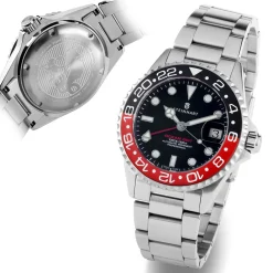 Steinhart Watches Ocean 39 Gmt Black-Red Ceramic Diver Watch