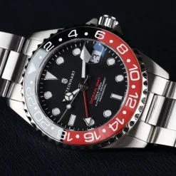 Steinhart Watches Ocean 39 Gmt Black-Red Ceramic Diver Watch