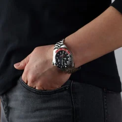 Steinhart Watches Ocean 39 Gmt.2 Black-Red Ceramic Diver Watch