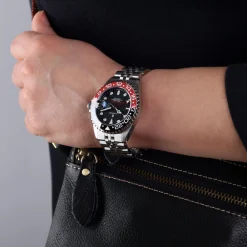 Steinhart Watches Ocean 39 Gmt.2 Black-Red Ceramic Diver Watch