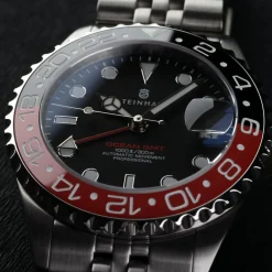 Steinhart Watches Ocean 39 Gmt.2 Black-Red Ceramic Diver Watch