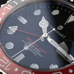 Steinhart Watches Ocean 39 Gmt.2 Black-Red Ceramic Diver Watch
