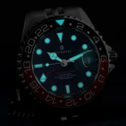 Steinhart Watches Ocean 39 Gmt.2 Black-Red Ceramic Diver Watch