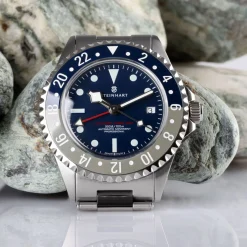Steinhart Watches Ocean 3 Gmt Blue-Grey Ceramic
