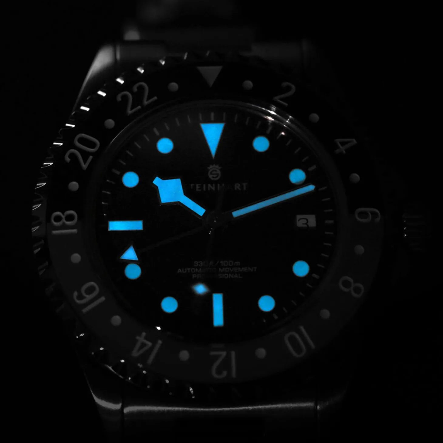 Steinhart Watches Ocean 3 Gmt Blue-Grey Ceramic