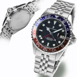 Steinhart Watches Ocean 39 Gmt Blue-Red .2 Diver Watch