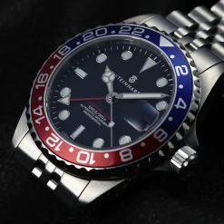 Steinhart Watches Ocean 39 Gmt Blue-Red .2 Diver Watch