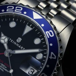 Steinhart Watches Ocean 39 Gmt Blue-Red .2 Diver Watch