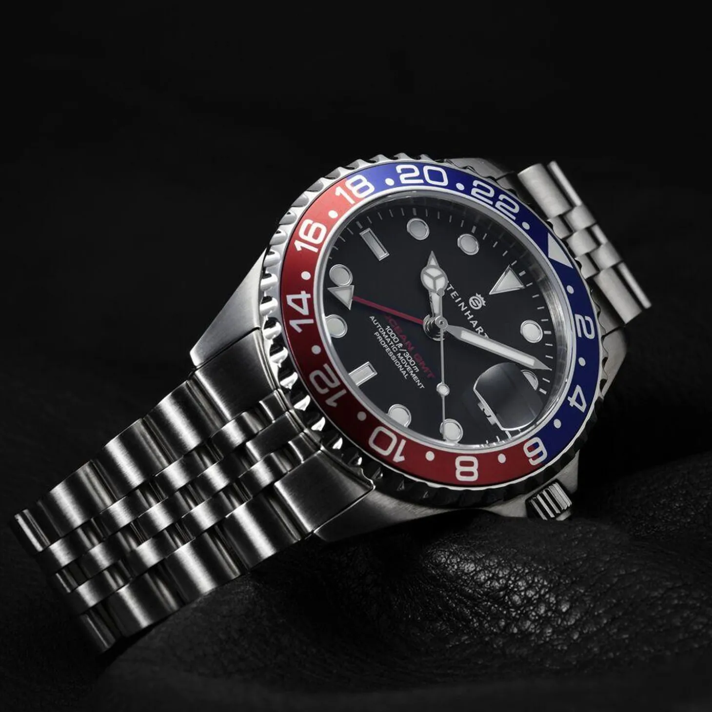 Steinhart Watches Ocean 39 Gmt Blue-Red .2 Diver Watch