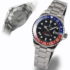 Steinhart Watches Ocean 39 Gmt Blue-Red Ceramic Diver Watch