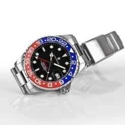 Steinhart Watches Ocean 39 Gmt Blue-Red Ceramic Diver Watch