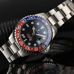 Steinhart Watches Ocean 39 Gmt Blue-Red Ceramic Diver Watch