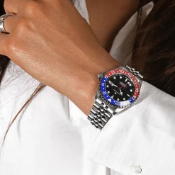 Steinhart Watches Ocean 39 Gmt.2 Blue-Red Ceramic Diver Watch