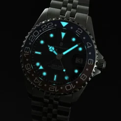 Steinhart Watches Ocean 39 Gmt.2 Blue-Red Ceramic Diver Watch