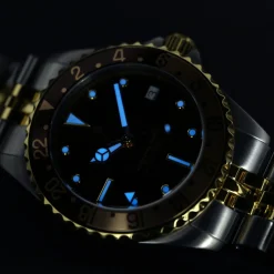 Steinhart Watches Ocean 39 Gmt.2 Two-Tone Chocolate Diver Watch
