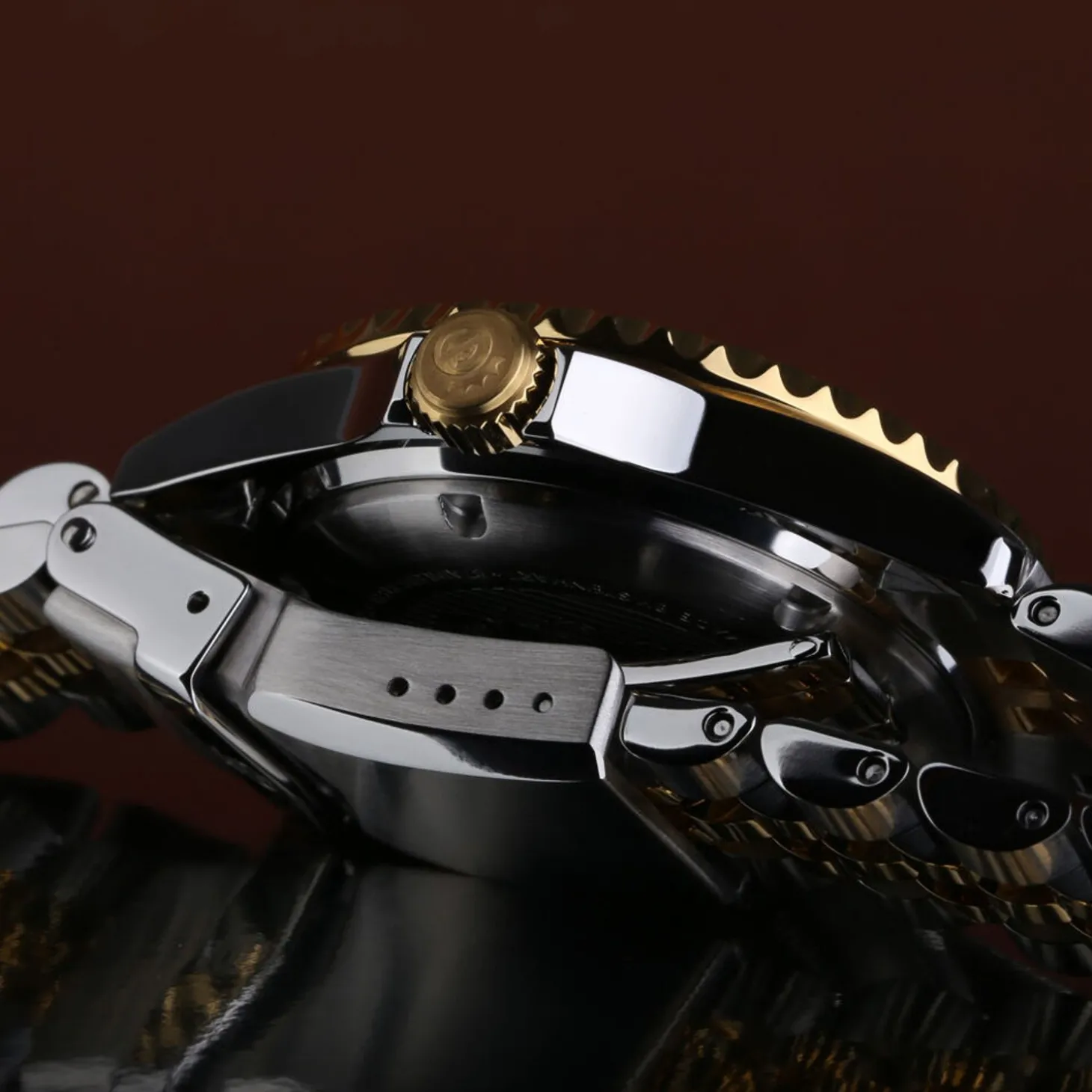Steinhart Watches Ocean 39 Gmt.2 Two-Tone Chocolate Diver Watch