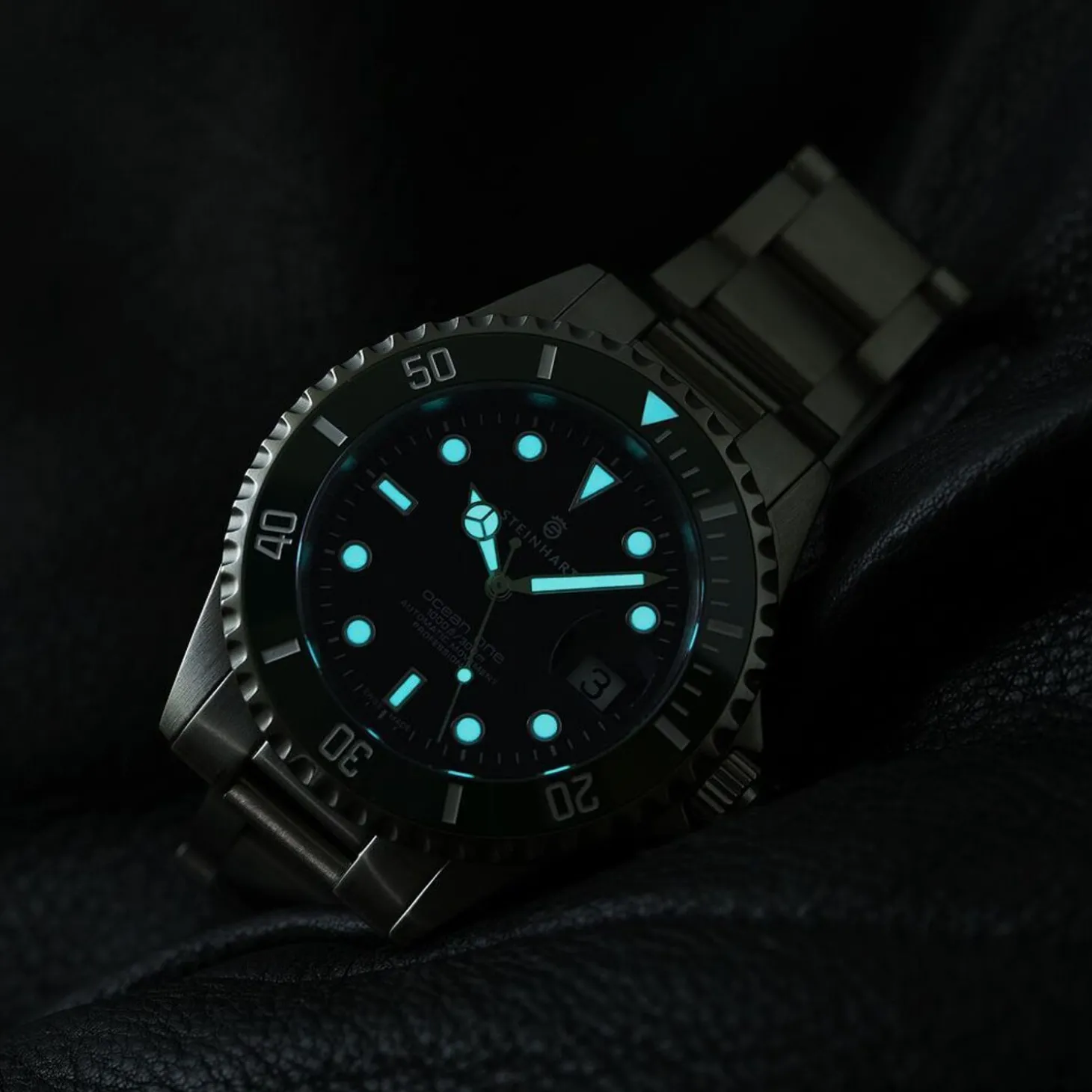 Steinhart Watches Ocean 39 Green Ceramic Diver Watch